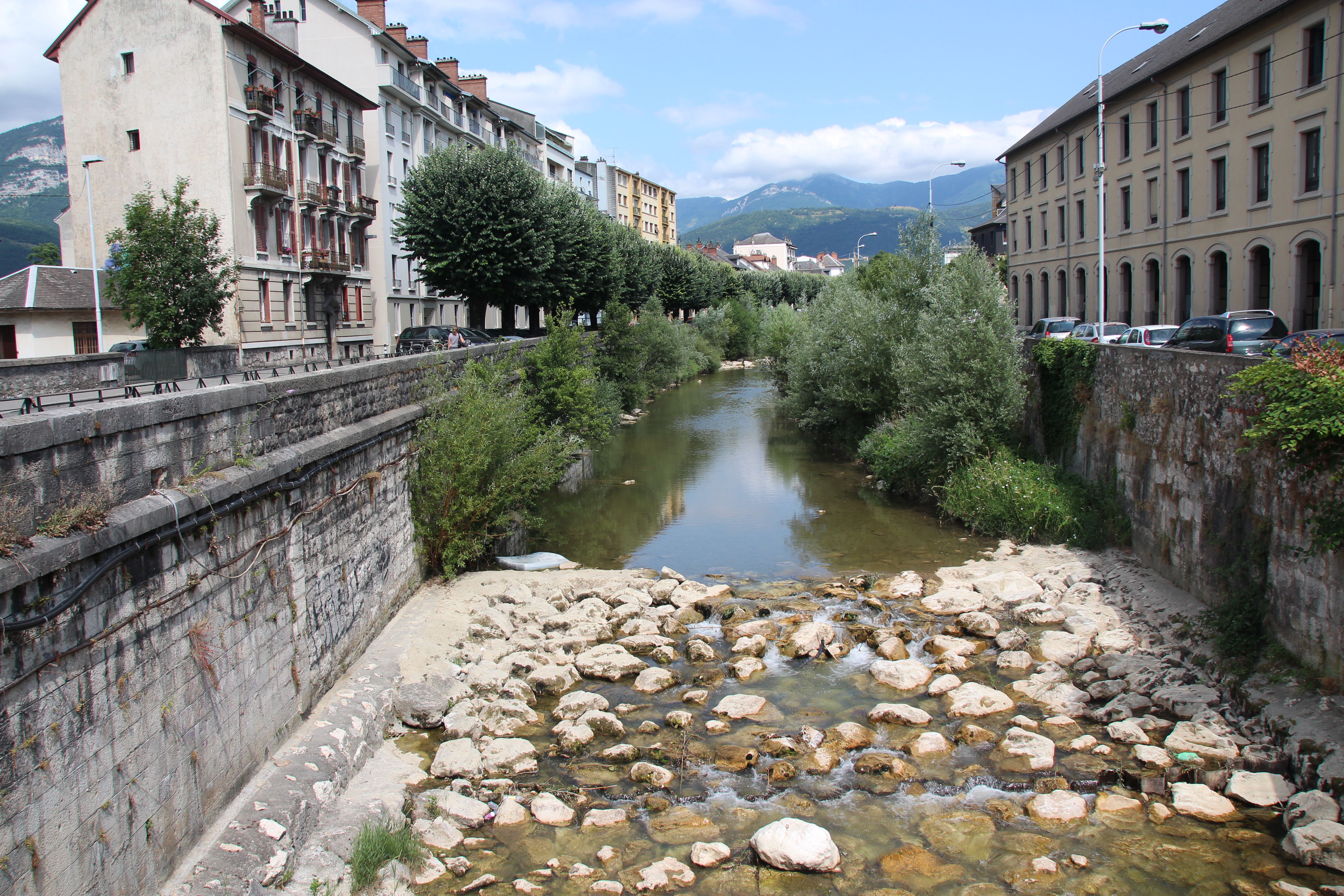 La Leysse à Chambéry vue de la Place de la Libération (parcours no-kill) 