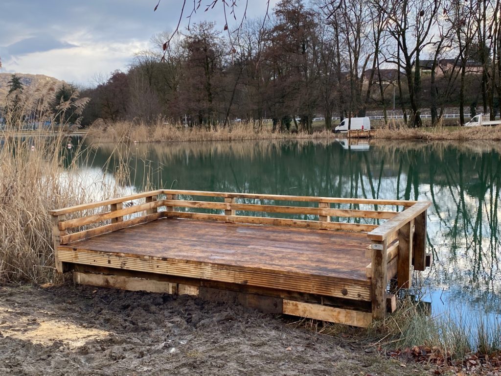 Travaux d’aménagement autour du plan d’eau de Challes-les-Eaux